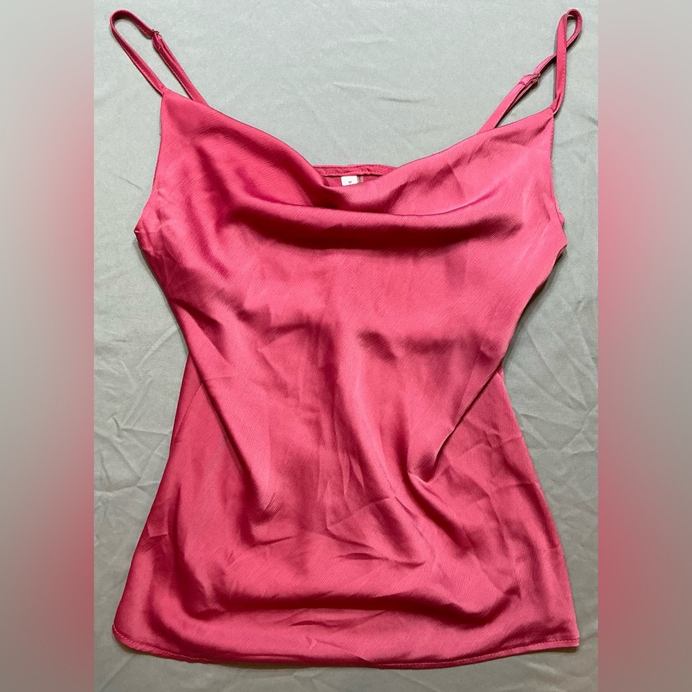 Glam Fitted Pink Camisole Top